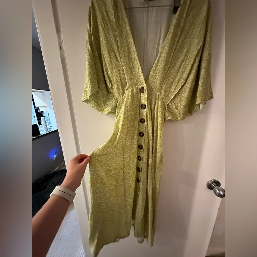 Ana Nata -Mia dress - colour celery foxglove - Picture 5 of 6